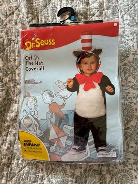 Dr. Seuss Cat in the Hat Infant Coverall - Black, White & Red